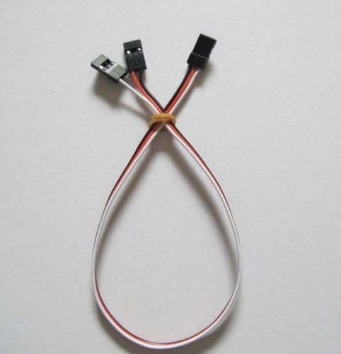 Hobbypower 30cm Servo Extension Jr Lead Wire Cable One Male to Double Male Plug (Pack of 10 Pcs)