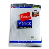 Hanes - Mens Tall V-Neck T-Shirt 3 Pack, White