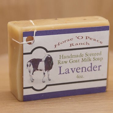 Handmade 100% Raw Goat Milk Lavender Soap (4oz./Bar)
