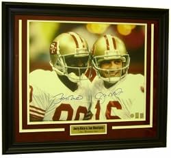 Joe Montana Jerry Rice Signed Framed 49ers 16x20