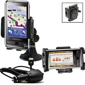 IMOOVE - Kit Support Auto Voiture Samsung i900 Player Addict / F490 / Player One + Chargeur Auto