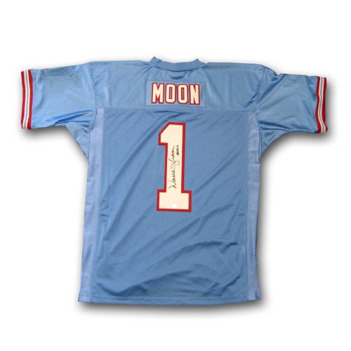 Autographed Warren Moon authentic Mitchell & Ness Houston Oilers jersey
