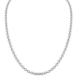 14k White Gold 3.3mm Rolo Chain Necklace, 18