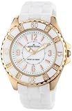 AK Anne Klein Women's 109310RGWT Swarovski Crystal Rosegold-Tone White Ceramic Bracelet Watch