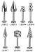 SILVER FANCY LABRETS LBSP7 - SPIKE