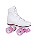 Chicago Skates Girlâ€™s Classic Roller Skates â€“ White Rink Quad Skates - Size Youth J10