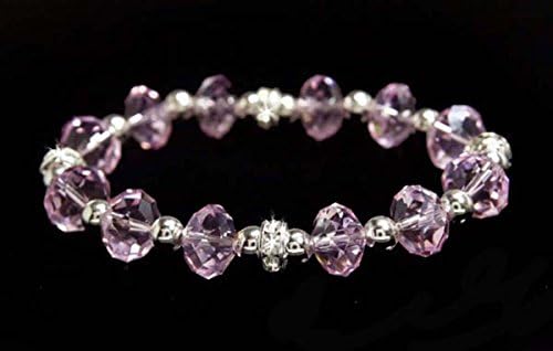 Light Rose Single Strand Sharon Crystal Bracelet
