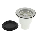 uxcell シンク排水バスケット　キッチン　バスルーム用　ストレーナー　ストッパー　　65mm径