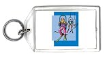Keychain with cable-way, ski, mountain, cable, runner, skier, railway, snow, rope-way