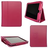 Supcase(TM) HP TouchPad Premium PU Leather Case With Stand YG001 (Dark Pink)