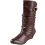 Diba Women's Co Co Wedge Boot,Brown Synthetic,6.5 M US