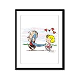 Helping Her Sweet Babboo Framed Panel Print by CafePress