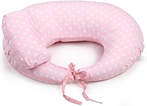 Leyun U-type Nursing Breastfeeding Pillow Baby to Learn to Sit Pillow (Cotton Pink Dot)