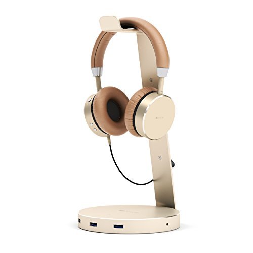 Satechi aluminum usb headphone stand holder with three …
