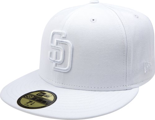 MLB San Diego Padres White on White 59FIFTY Fitted Cap (6 7/8)
