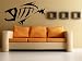 Cool Fish Skeleton Fishing Hobby Ocean Sea Marine Animal Tribal Design Wall Mural Vinyl Decal Sticker M197
