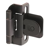 Amerock BP8714-ORB Single Demountable Partial Wrap Hinge 3/8 inch Inset, Oil Rubbed Bronze