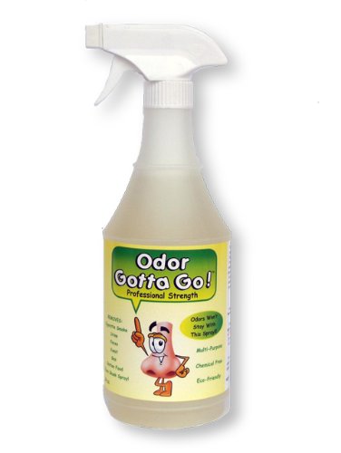 ODOR GOTTA GO!! Eco Friendly Odor Eliminator, Natural Ingredients eliminate odors organically.. no scented cover-ups, Professional Strength for BIG odor jobs, GUARANTEED - 24OZ Ready to Use (RTU) Spray Bottle