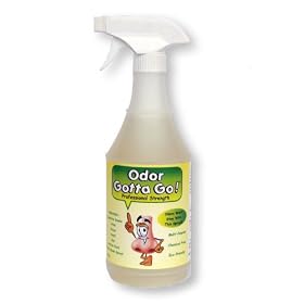 ODOR GOTTA GO!! Eco Friendly Odor Eliminator, Natural Ingredients eliminate odors organically.. no scented cover-ups, Professional Strength for BIG odor jobs, GUARANTEED - 24OZ Ready to Use (RTU) Spray Bottle