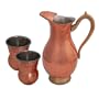 Copper Drinkware Accessory Mugal Jug & Glass Set of 2