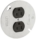 Leviton 5042 15 Amp, 125 Volt, Duplex Receptacle On 4-Inch Cover, Zinc Plated Steel by Leviton [並行輸入