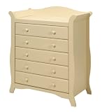 Stork Craft Aspen Five Drawer Chest in Antique White
