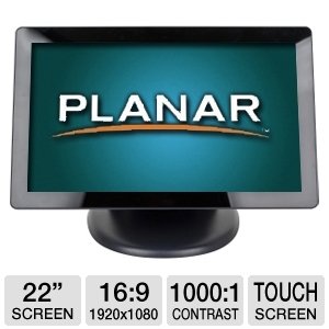 Planar Systems PT2285PW 22-Inch Touch LCD Desktop - Black