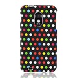 WIRELESS CENTRAL Brand Hard Snap-on Shield BLACK With RAINBOW DOTS Design F ....