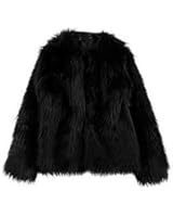 Funoc New Women Warm Faux Fur fleece Coat Winter Vintage Parka Jacket Collar