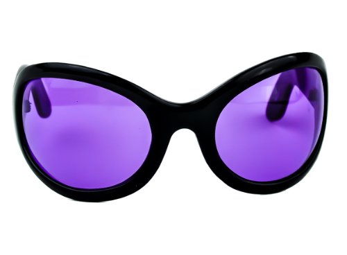 Purple Lens Gothic Vampire Sunglasses Oversized Sexy Glasses