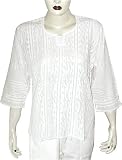 Kurti Women's Clothing Top Fashion for the Summer Chikan Embroidery Size L (ctop473)