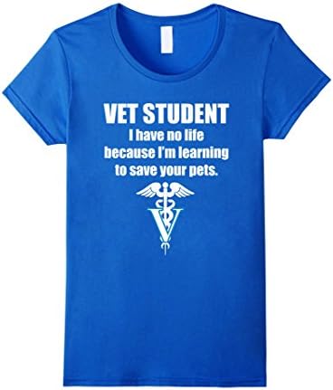Women's Vet Student TShirt  Veterinarian Medium Royal Blue
