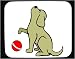 Decorated Mouse Pad with fetch, playing, dog, ball, puppy