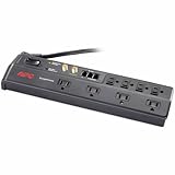 New Apc P8vt3 Home/Office Surgearrest 8-Outlet/1750 Joules/Tel/Coax Surge P ....