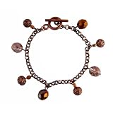 Bracelet-B326-FirePolishedFacetedGlassandAntiqueCopperBeads~AntiqueCopperChain