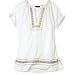 Apparel : Short-Sleeve Embroidered Gauze Tunic