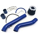96 97 87 99 00 Honda Civic EX HX Cold Air Intake Kit Blue Filter + Pipes by Generic Product