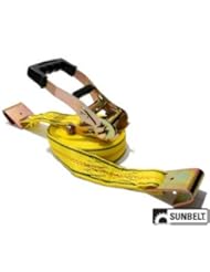SUNBELT- 27 X 2" Ratchet, Yellow Webbing, Large Bar Handle, Flat Hooks, Cut Case. Part No: B1310781