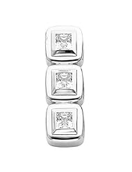 14K White Gold Diamond Three-Stone Pendant - 0.75 Ct. -- LIFETIME WARRANTY