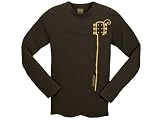 Life is good Mens Good Vibes Guitar Neck Long Sleeve Tee