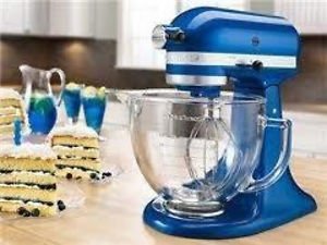 Kitchenaid Electric Blue Tilt Artisan Stand Mixer 5 Qt Glass Bowl Ksm155gbeb Fast Shipping By Fedex