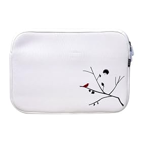 Fashion Netbook Neoprene Sleeve Case (Spring Bird Branch) for Asus Eee PC1008HA Netbook
