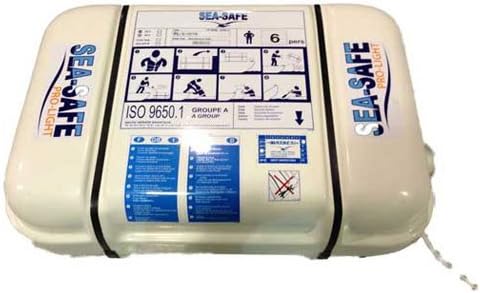 Sea Safe DXYRMS-1L, Polished Stainless Steel Liferaft Cradle w/Strap & HRU 1/Case
