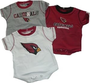 Reebok Arizona Cardinals Newborn 3 Pc Creeper Set 6-9 Months Infant Baby