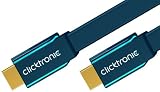 Clicktronic Casual HighSpeed HDMI Flachkabel mit Ethernet 3 m f&uuml;r HD und 3D-TV