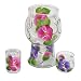 ArtisanStreet's 3-piece Candle Set. Hand Painted in Pansy Design. Made to Order, Signed.
