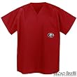 Georgia Bulldogs Scrubs Top Shirt-Size XXL- University of Georgia For HIM or HER -Officially Licensed NCAA College Logo Apparel For HIM or HER - SEARCH BROAD BAY SCRUB FOR OTHER College Logo Apparel Unique GIFT Ideas for Man Men Woman Women Ladies Nurses