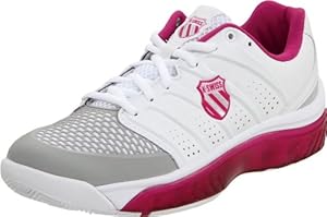 K-Swiss Women's Tubes White/Magenta/Gull Grey Tennis Shoe 92742-187-M 5 UK