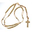 Light Colored Wood and Silk Rosary