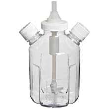Nalgene 2605-0001 1L Culture Vessel with Magnetic Stir Bar, 2 Ports, PC/PP/TFE